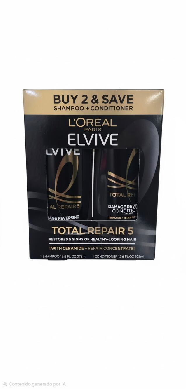 L'Oréal Paris Elvive Total Repair 5 Shampoo & Conditioner Set (2-Pack)
